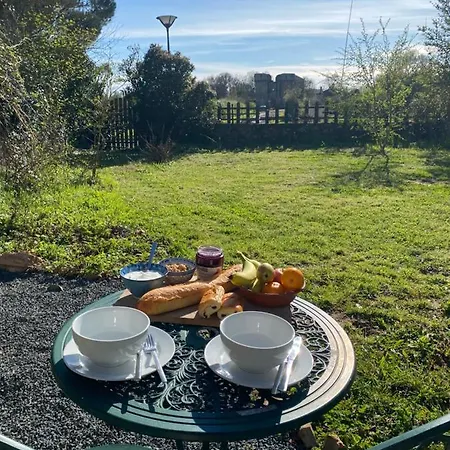 Vue Du Chateau A La Petite Ferme D'alpacas Hébergement de vacances Sanzay