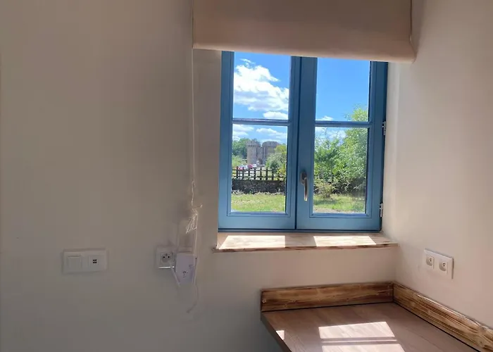 Vue Du Chateau A La Petite Ferme D'alpacas بيت للعطل *