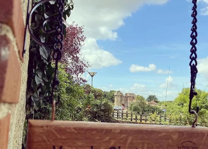 Vue Du Chateau A La Petite Ferme D'alpacas بيت للعطل